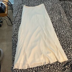 Elegant Cream Maxi Skirt